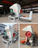 Déchiqueteuse de bouteilles PET avec moteur 30 kW, machine de recyclage automatique du plastique, broyeur de plastique portable, ligne de recyclage avec boîte de vitesses simple
