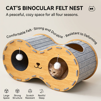 Griffoir et jouet pour chat Kinghon de style pastoral avec matériau en feutre pour affûter les griffes - Design de luxe multicouche