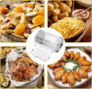 Cesta <span class=keywords><strong>de</strong></span> <span class=keywords><strong>asador</strong></span> <span class=keywords><strong>de</strong></span> acero inoxidable-Torre giratoria <span class=keywords><strong>de</strong></span> 360 ° Freidora <span class=keywords><strong>de</strong></span> aire Parrilla <span class=keywords><strong>Tambor</strong></span> Horno Tostador Resistente a la corrosión para barbacoa <span class=keywords><strong>de</strong></span> carbón - Product Image 6