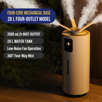 Humidificateur Géant à Brume Fine, Pulvérisateur Ultrasonique Haute Performance, Stérilisateur Mobile Grande Capacité de Qualité Commerciale WT01