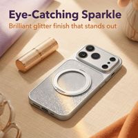 Nouvelle coque de téléphone scintillante pour iPhone 18 Pro Max, coque rigide en PC avec support magnétique, coque de téléphone brillante pour iPhone 18 17 16 Pro Max