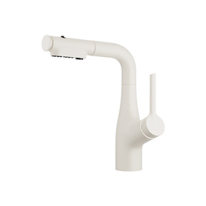 Rubinetto da Bagno in Rame Bianco <span class=keywords><strong>Latte</strong></span> per Lavabo, con Funzione Estraibile e Sollevabile, Acqua Calda e Fredda a Flusso Continuo, Anti-Schizzo, con Valvola in Ceramica - Product Image 5