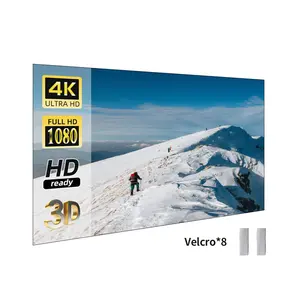 Projection Screens 16:9 4KHD Foldable Anti-Crease Alr Vivid Storm Projector Screen for Home Theater Outdoor Indoor
