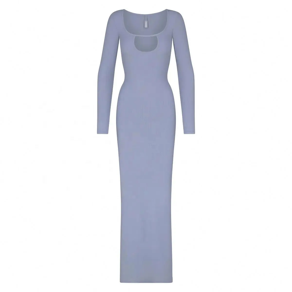 Vestidos de noche de satén de manga larga de sirena de alta calidad azul vestidos 2024 con cuentas elegantes para mujeres vestidos de fiesta