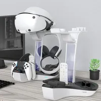 Contrôleur de support de casque Station de charge RVB pour PS5 PS VR2 Station de chargeur Indicateur LED Lumière Casque de stockage Support pour écouteurs