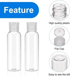 Botella de Plástico PET Transparente de 50 ml, Económica, Mini, de Viaje, con Boca Estrecha y Cuello 20-410 - Product Image 3