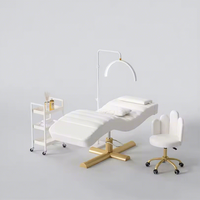 Nouveau design de mobilier de salon de beauté, fauteuil de massage multifonctionnel en cuir avec hauteur réglable et structure en métal et PU, à vendre