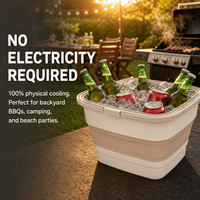 Seau à glace pliable en plastique PP, capacité 10L, réfrigérateur d'extérieur, pas d'électricité requise, garantie 2 ans, réfrigérant R134a, 2kg