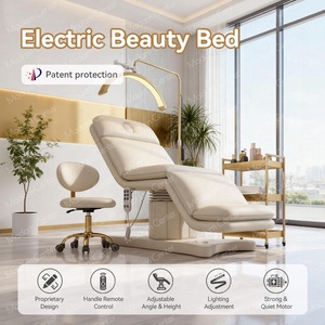 Cama de Tratamiento Estética Eléctrica Moderna Madamcenter con Tira de Luces LED, Elevación Hidráulica y Diseño Plegable para Uso en Salón - Product Image 3