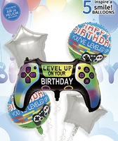 Meistverkauftes Spielcontroller & Handy 5-teiliges Ballonset für Geburtstags- und Partydekoration und Foto-Requisiten
