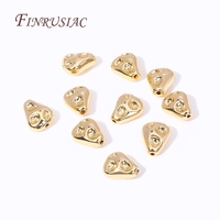Perles d'espacement irrégulières en laiton plaqué or 18 carats, accessoires et fournitures de perlage DIY pour la confection de bijoux (bracelets et colliers)