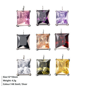 Colgante de Acero Inoxidable 316L con Baño de Oro de 14k/18k, No se Deslustra, con Dijes de Piedras de Nacimiento de Diamantes de Imitación para Fabricación de Joyas, Collares y Pulseras - Product Image 5