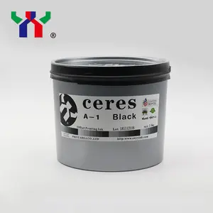 Encre à haute brillance Ceres A-1, encre d'impression Non décalée de la peau, couleur noire