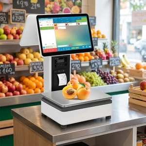 Système POS tout-en-un 15,6 pouces, terminal <span class=keywords><strong>de</strong></span> caisse EPOS, caisse enregistreuse <span class=keywords><strong>de</strong></span> vente au détail avec balance, imprimante, scanner, logiciel - Product Image 1