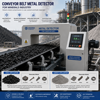 Système de détection de métaux industriels pour convoyeurs, solution étanche pour le charbon, les minerai et les pierres de carrière