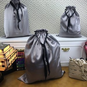 Pochette en satin de soie doux de luxe avec cordon de serrage, sac anti-poussière personnalisé avec logo pour flacon de <span class=keywords><strong>parfum</strong></span>, cadeau de mariage, emballage de rangement cosmétique - Product Image 3
