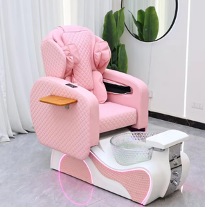Sillón de Pedicura Eléctrico Profesional para Salón de Uñas, Ajustable, Color Rosa, Sin Plomería, con Masaje para Pies, Sofá para Manicura y Pedicura - Product Image 4