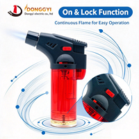 Briquet à gaz coupe-vent Dongyi, multicolore, portable, à flamme jet, avec verrou de sécurité, FOB, approvisionnement en conteneurs complets