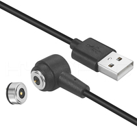 Câble d'alimentation magnétique circulaire HYTEPRO M525 à 2 broches 6A, cordon de charge magnétique à angle droit pour appareils connectés et équipements médicaux