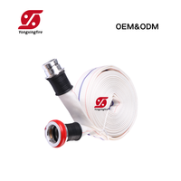 Vente directe d'usine, tuyau de type 3 de 64 mm avec raccords instantanés, tuyau recouvert de caoutchouc nitrile rouge de 20 m, haute résistance à l'abrasion