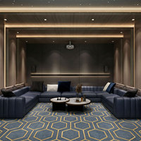 Kommerzieller KTV Eleganter Hotel-Wandteppich Kinder Luxus Ballsaal Axminster Blumenmuster Geschnittener Flor Moderner Polyester Großer Bankett-Korridor-Teppich