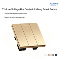 Interrupteur intelligent 6 voies à contact sec basse tension 12V 24V, intégration transparente avec les systèmes de contrôle centralisé hôtelier et les systèmes hôte