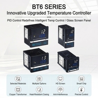 Controlador de Temperatura Digital BT6-D 1220 220VAC de Plástico OEM con Pantalla Digital Inteligente PID, Temporizador y Comunicación RS-485