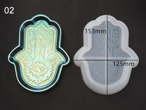 قالب سيليكون لصنع صينية من الراتنج على شكل عين الله ويد فاطمة من كاراتي - Product Image 4