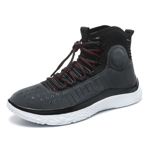 Chaussures d'arbitre montantes de <span class=keywords><strong>basket</strong></span>-ball avec panneaux tricotés, baskets de sport <span class=keywords><strong>homme</strong></span> antidérapantes, résistantes à l'usu - Product Image 5