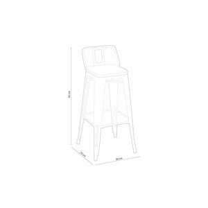 Tolix Pack de 4 Taburetes Altos de Bar Muebles Elegantes para Uso Doméstico o Comercial - Product Image 1