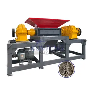 Industrial hydraulic shredder down stream trommel for hard paper garbage eps foam zinc metal plastic bottle shredding machine