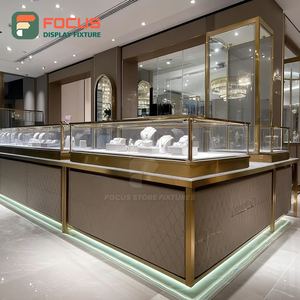 Sistema de Exhibición de Joyería de Lujo Personalizado, Panel de Vidrio Templado, Vitrina para Tienda de Marca - Product Image 5