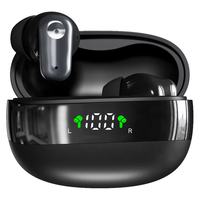 OEM ODM Daya Tahan Baterai Lama Layar Digital In-Ear Fone De Ouvido HiFi Musik BT Tws Earbud Nirkabel Tahan Air Earphone Olahraga