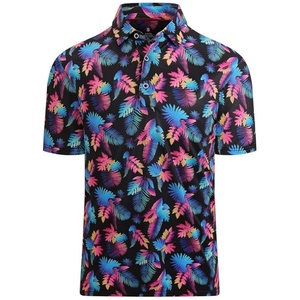 Chemises de golf pour hommes, haute élasticité, séchage rapide, manches courtes, sans coutures, évacuation de l'humidité, sensation rafraîchissante, couleur unie, tricotées, imprimées - Product Image 1