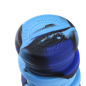 ขวดน้ำซิลิโคนพับได้ ทนทาน พกพาสะดวก ปลอดสาร BPA ขนาด 500 มล. สำหรับกิจกรรมกลางแจ้ง - Product Image 6