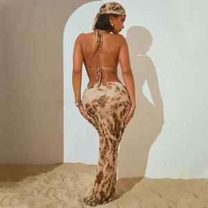 King Mcgreen Star <span class=keywords><strong>Bikini</strong></span> Tops Malla 2 piezas Falda Vestido Conjunto Ropa de verano Mujeres Sexy Elegante Traje de baño de dos piezas Traje de baño - Product Image 3