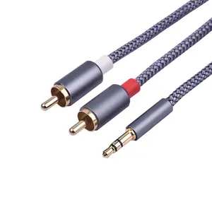 2M Transmission Sonore Nickelé 3.5mm 28AWG DC À Double Câble Audio