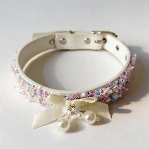 Collare per Cani Stile Principessa con Fiocco - Grazioso <span class=keywords><strong>Pettorina</strong></span> Regolabile <span class=keywords><strong>in</strong></span> Pelle PU per Gatti e Cani di Piccola Taglia - Product Image 2