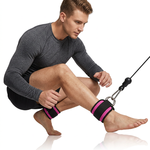 Correas de Tobillo para Gimnasio y Ejercicio, Personalizables con Logotipo, Flexibles, Resistentes, de Poliéster y Algodón, con Cierre de Doble Anillo, Compresión Ajustable - Product Image 1