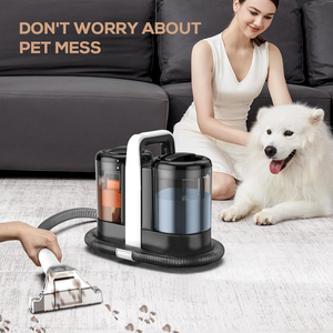 Nettoyeur de tapis portable à double réservoir pour taches d'animaux, aspirateur puissant pour tissus d'ameublement, canapé, tapis, voiture - Product Image 6