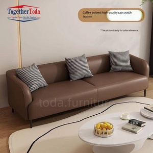 Sofás de Cuero Personalizables de Lujo con Diseño de Nubes para Alquiler, Recepción, Dormitorio Doble/Triple, Sala de Estar, para Apartamentos - Product Image 5