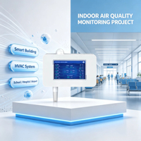 Transmetteur de qualité de l'air RS485 Modbus-RTU, détecteur multiparamètres à montage mural pour l'automatisation des bâtiments