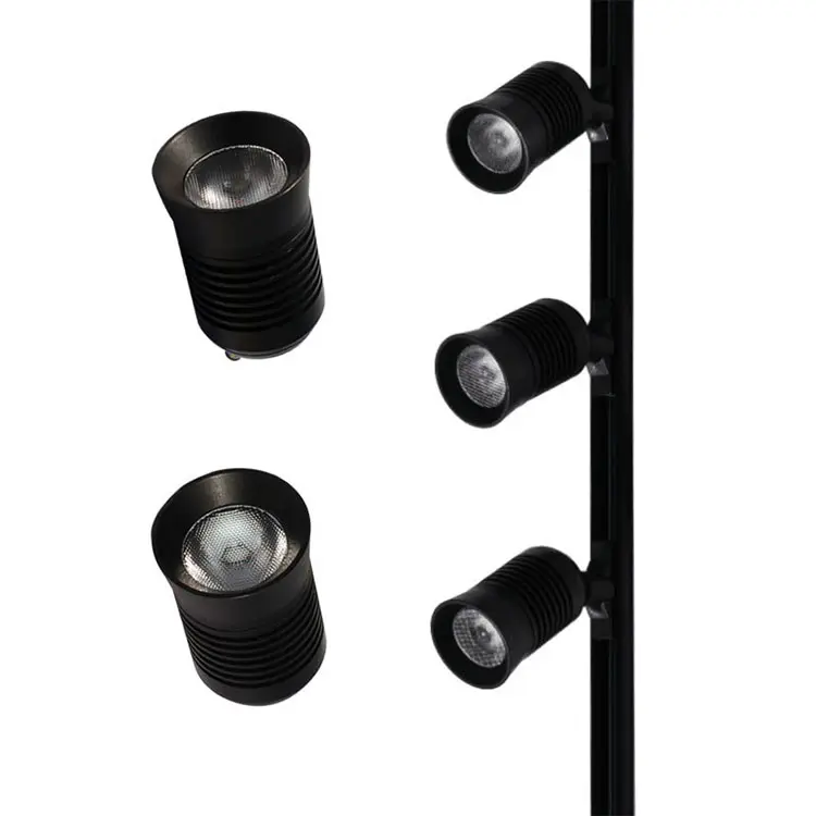 3*1W שחור תכשיטים מותאמים אישית אור LED ארון תצוגה מנורת דלפק