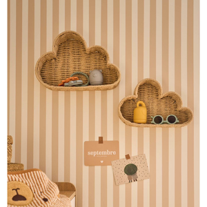 Ensemble d'<span class=keywords><strong>étagère</strong></span>s murales en rotin en forme de nuage tissé à la main, <span class=keywords><strong>étagère</strong></span> de rangement en <span class=keywords><strong>osier</strong></span> naturel pour la chambre d'enfant, <span class=keywords><strong>étagère</strong></span> murale décorative pour la décoration de la chambre d'enfant - Product Image 5