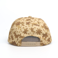 Topi Snapback Pola Camo Kustom dengan Logo Bordir Berkualitas Tinggi Tanpa Struktur