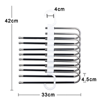 Cintres pliables en métal peu encombrants cintre de pantalon multifonctionnel 9 couches cintre pliant magique télescopique pour organisateur de garde-robe