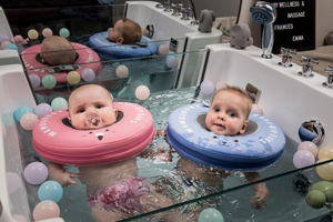 Phao Đeo Ngực Hình Bánh Donut Cho Trẻ Sơ Sinh Phao Đeo Cổ Bể Bơi An Toàn Phao Bơi - Product Image 6