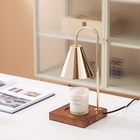 Aroma-Lampe Wachsschmelzlampe Duftöl-Kerzenerwärmer Schlafzimmer Nachttisch Holz-Nachtlicht Ambiente Tischlampe