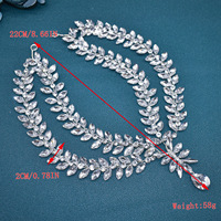 Nouvelle vente en gros d'appliques en cristal faites à la main, motif personnalisé, strass, coiffe de mariée à boucles pour robe de soirée