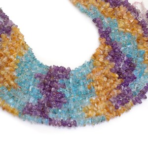 ลูกปัดชิปพลอยสีรุ้งลูกปัดหินหลายเม็ดสำหรับทำเครื่องประดับ - Product Image 3